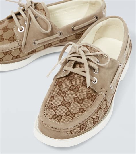 fake gucci boat shoes|gg canvas boat shoes.